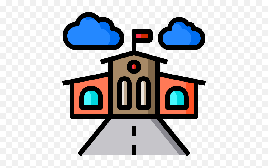 School - Free Buildings Icons Vertical Png,School Flat Icon