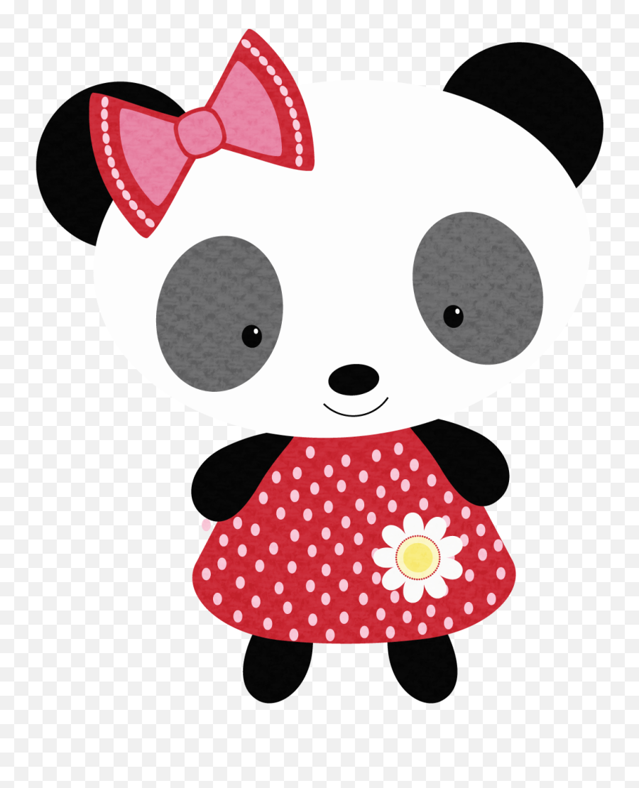 Panda Girl - Giant Panda Clipart Full Size Clipart Panda Girl Clipart Png,Cute Panda Png