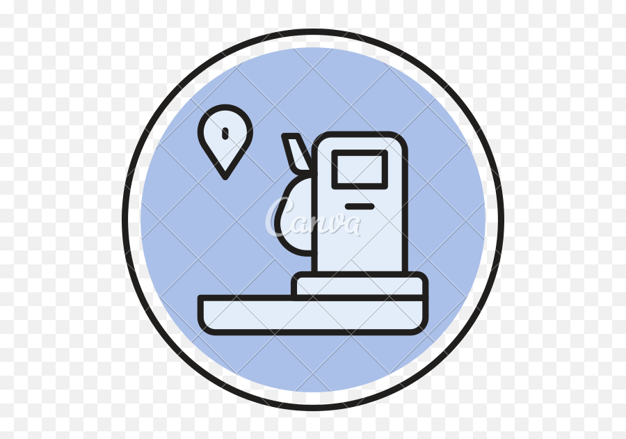 Line Location And Petrol Or Gas Station Icon Isolated Transparent PNG