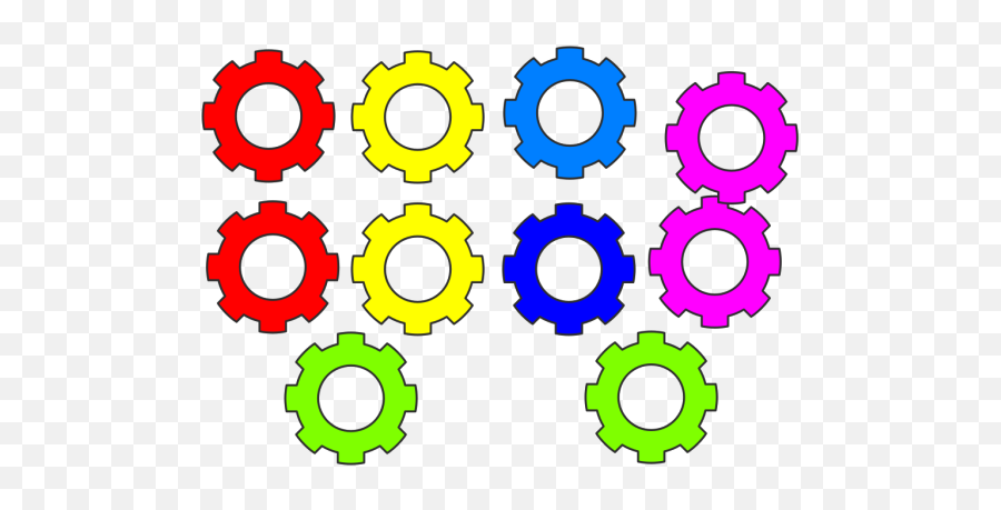 Colorful Gears Large Png Svg Clip Art For Web - Download Colorful Gear Clipart,Large Pdf Icon