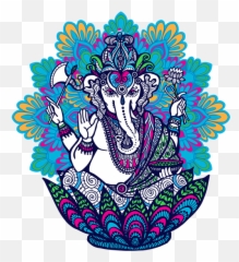 Ganesh Symbol Yoga Hindu Men Women Meditation Mandala Gift - Ji Art Colourful png