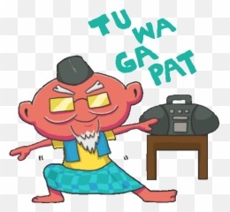 Stretching Grandpa Counts Tu Wa Ga Pat In Indonesian Sticker - Fictional Character png