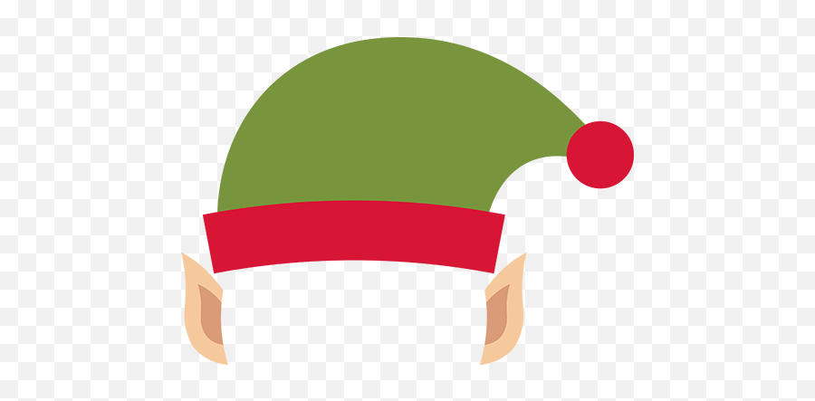 Elf Hat Transparent Png Clipart Free - Elf Hat With Ears Template,Elf Hat Png