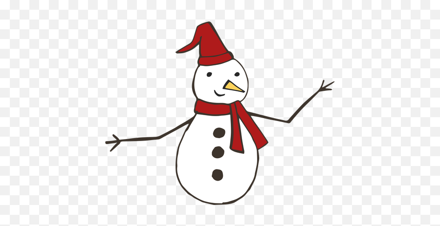 Snowman Hat Carrot Branch Button Scarf Sketch - Transparent Muñeco De Nieve Dibujo Png,Snowman Transparent Background