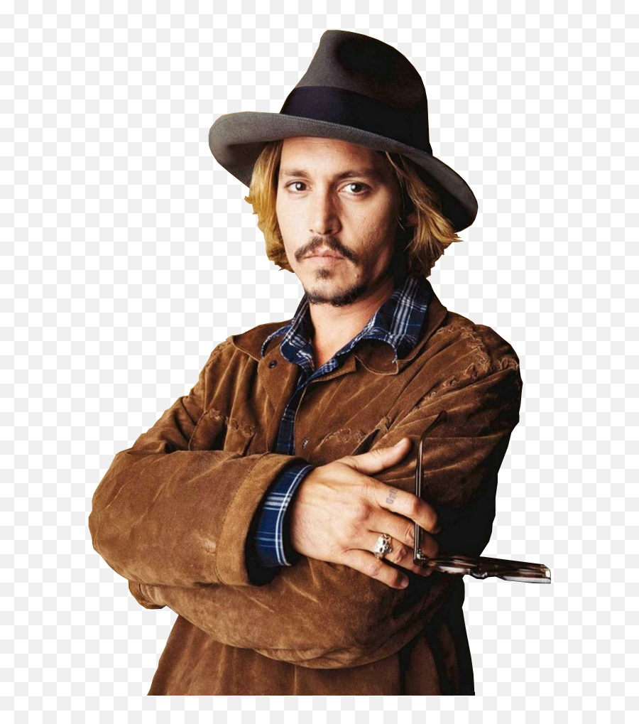 Johnny Depp Png Clipart - Fedora Hat Men Long Hair,Johnny Depp Png