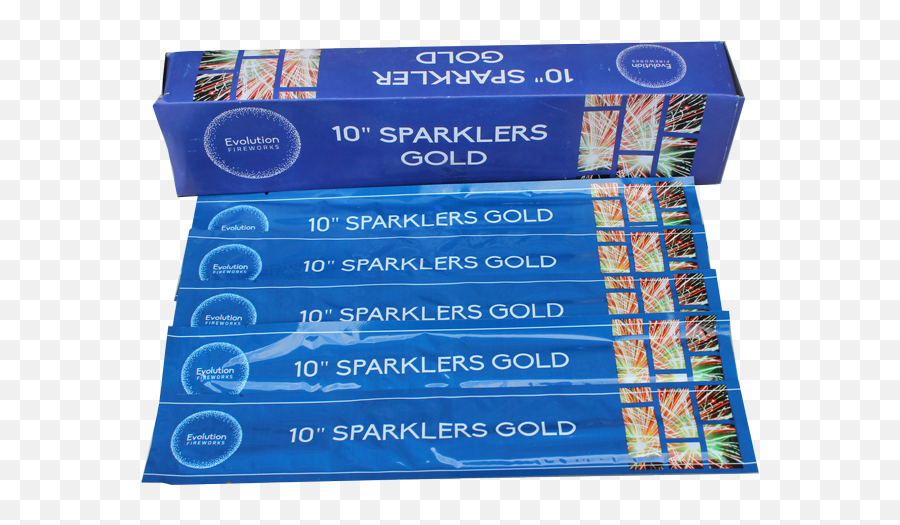 10 Gold Sparklers 24 Packs Of 5 Galactic Fireworks - Paper Png,Sparklers Png