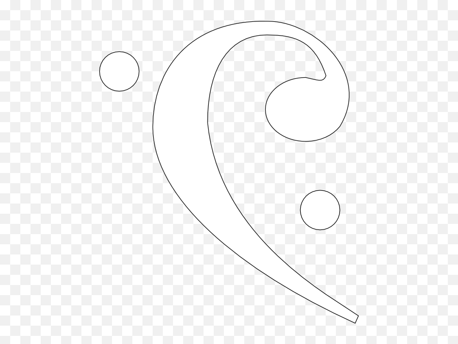 Download Hd Bass Clef Clip Art - Moon Png,Bass Clef Png