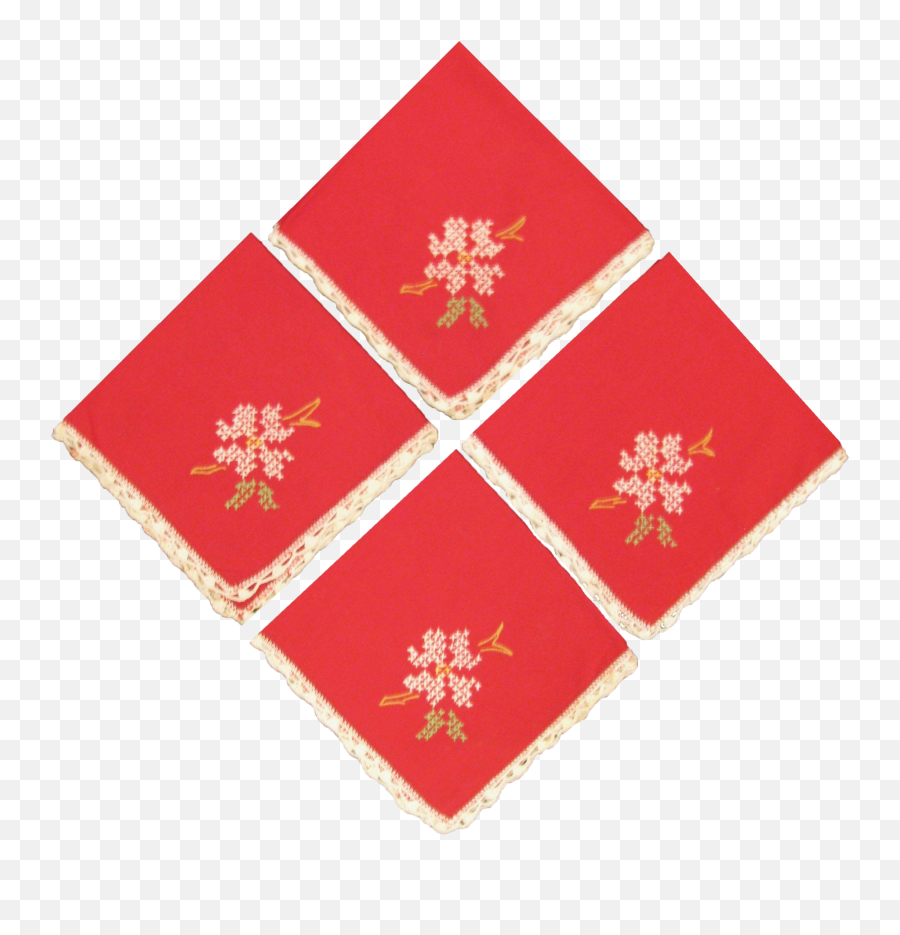 Red Cross - Stitch Napkins S4 Png,White Lace Border Png