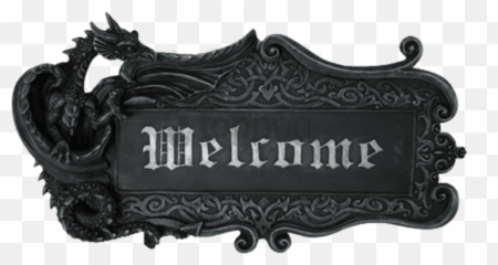 Download Medieval Dragon Welcome Sign - Design Toscano Gothic png