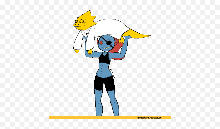 Download Game - Undertale Alphis Et Undyne Png Cartoon,Undyne Png