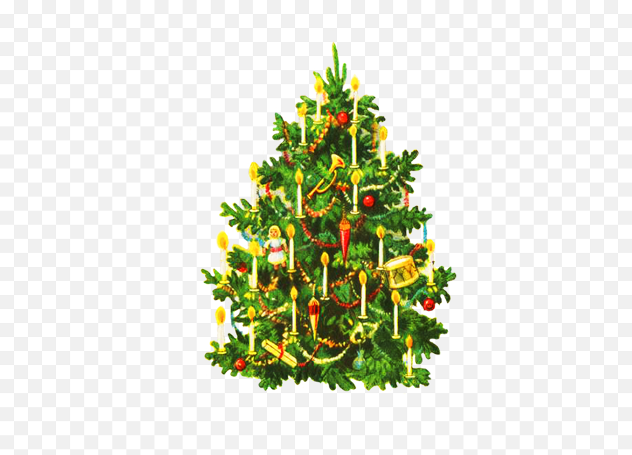 Christmas Tree Clip Art - Old Fashioned Christmas Tree Clip Art Png,Christmas Tree Clipart Png