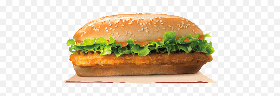 Spicy Original Chicken Sandwich Burger King - Burger King Chicken Royale Png,Burger King Crown Png