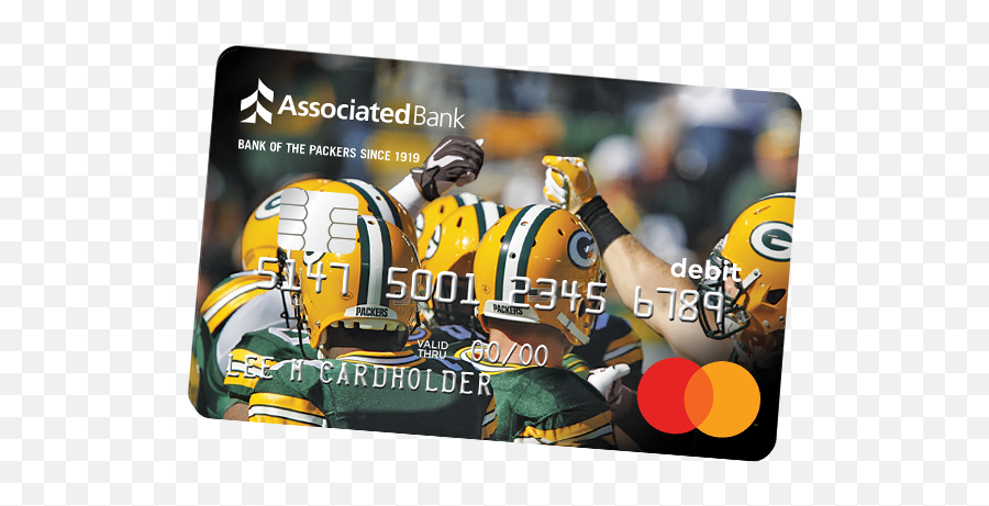 Debit Cards Associated Bank - Green Bay Packers Debit Card Png,Brewers Packers Badgers Logo
