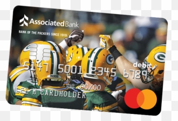 Debit Cards Associated Bank - Green Bay Packers Debit Card Png,Brewers Packers Badgers Logo