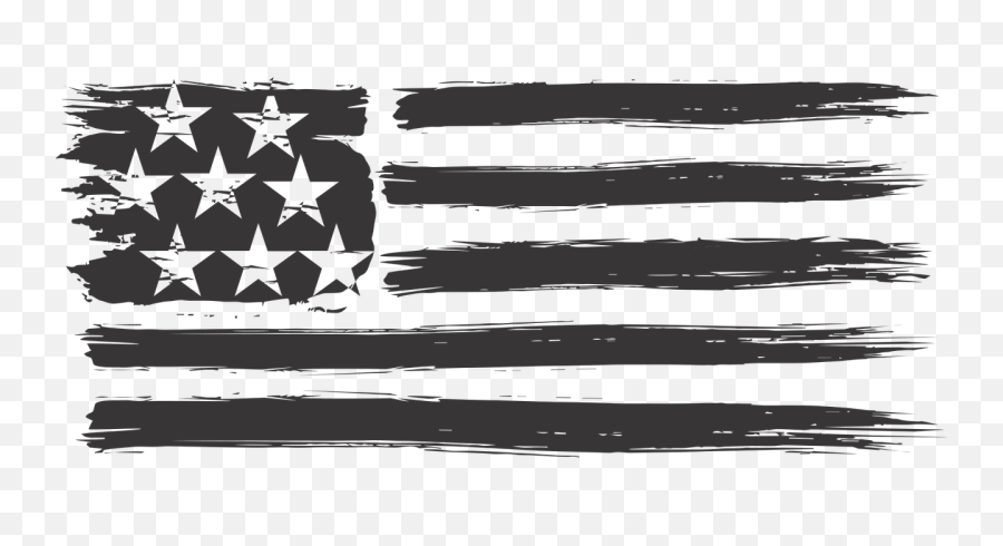 Usa Flag Distressed Stars And - Black And White American Flag Png,American Flag Png Free