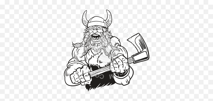 Download Viking Yelling With Axe And Shield - Viking Face Illustration Png,Yelling Png