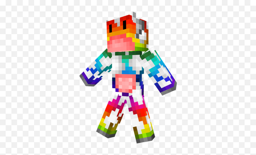 Rainbow Cow Version 2 Minecraft Skin - Toy Block Full Size Baby Toys Png,Minecraft Cow Png