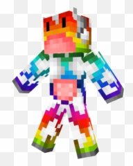 Rainbow Cow Version 2 Minecraft Skin - Toy Block Full Size Baby Toys Png,Minecraft Cow Png