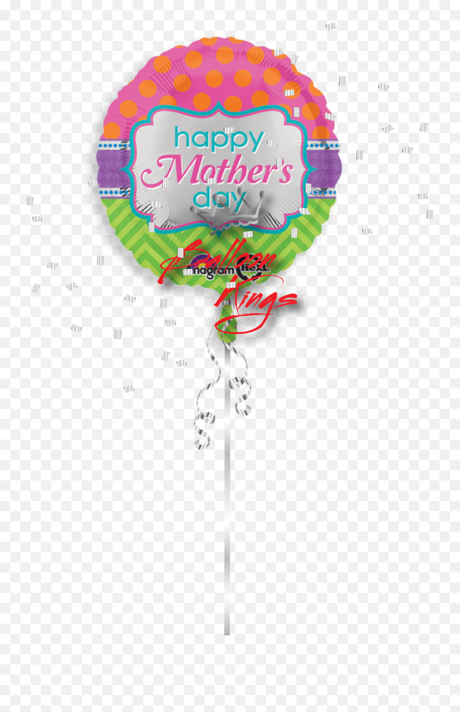 Happy Mothers Day Dots And Chevron - Mothers Day Balloon Png,Happy Mothers Day Transparent