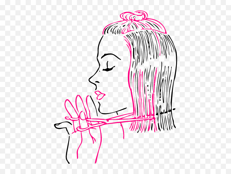 Pink Hair Clip Art - Vector Clip Art Online Scissors Cutting Hair Clipart Png,Pink Hair Png