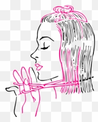 Pink Hair Clip Art - Vector Clip Art Online Scissors Cutting Hair Clipart Png,Pink Hair Png