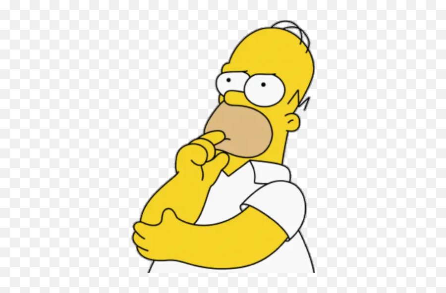 Homero Pensando Png - Cartoon Person Looking Confused Full Thinking Homer Simpson Transparent,Person Looking Png