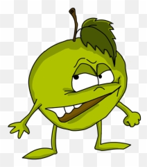 Download Evil Apple Cartoon - Evil Friut Cartoon Png Transparent,Cartoon Apple Png