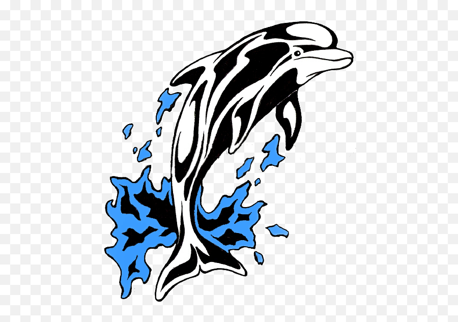 Dolphin Tribal Tattoo Design Ideas - Dolphin Jumping Out Of Water Tattoo Png,Tribal Tattoo Transparent