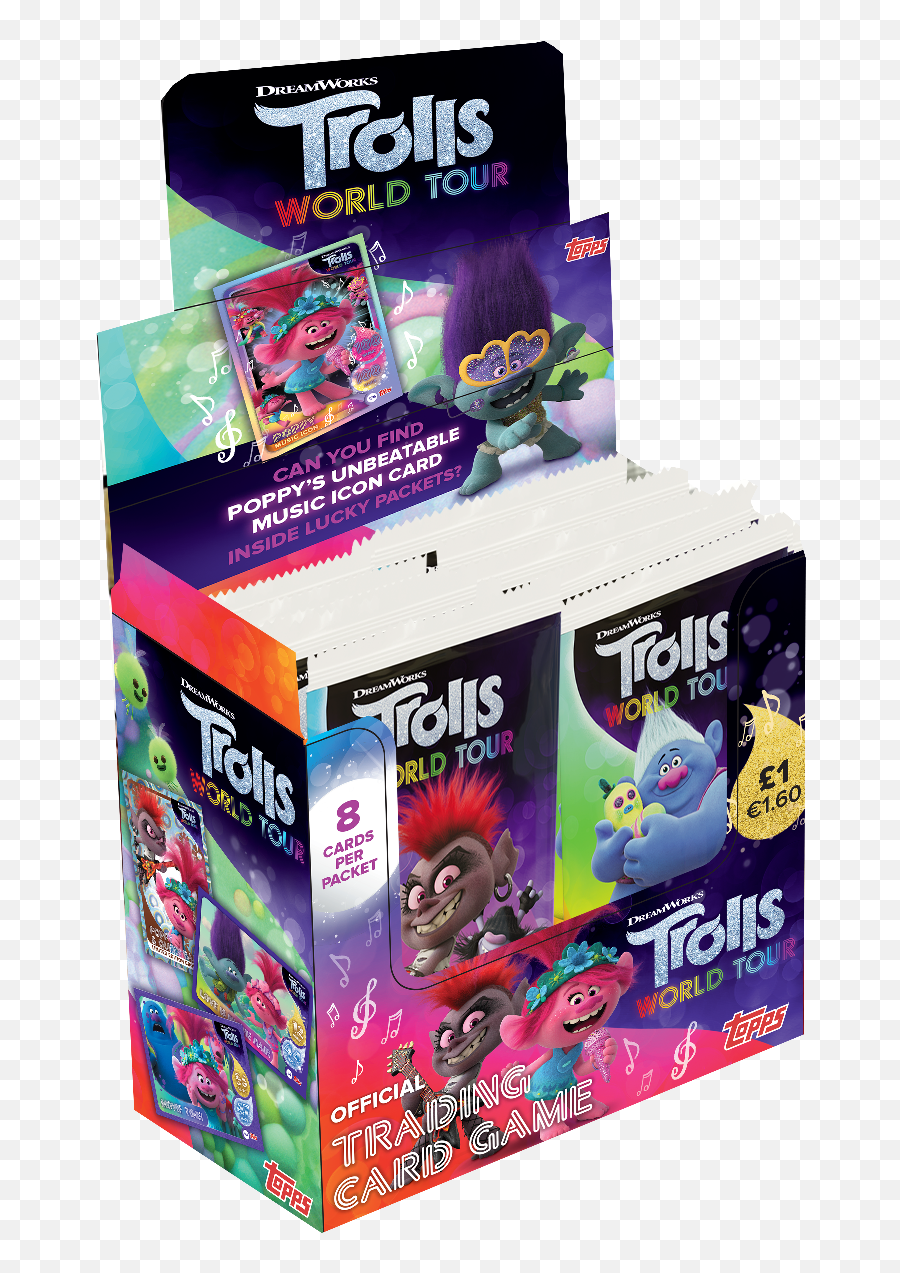 Trolls World Tour 2020 - Display Box 288 Cards World Tour Box Trolls Png,Poppy Troll Png