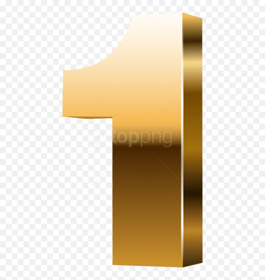 Free Png Download Number One 3d Gold Clipart Photo - Cross,Number One Png
