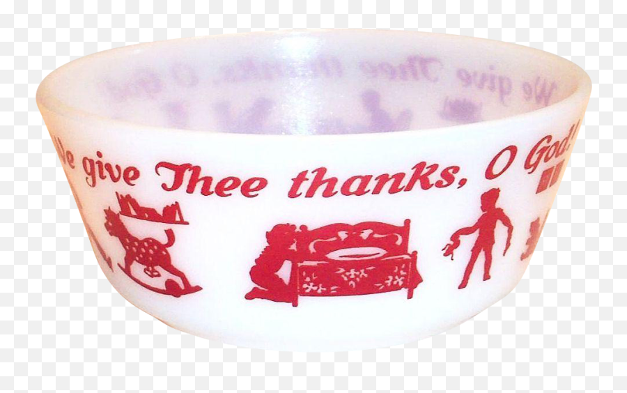 Hazel Atlas Childrenu0027s We Give Thee Thanks O God Cereal Png Bowl