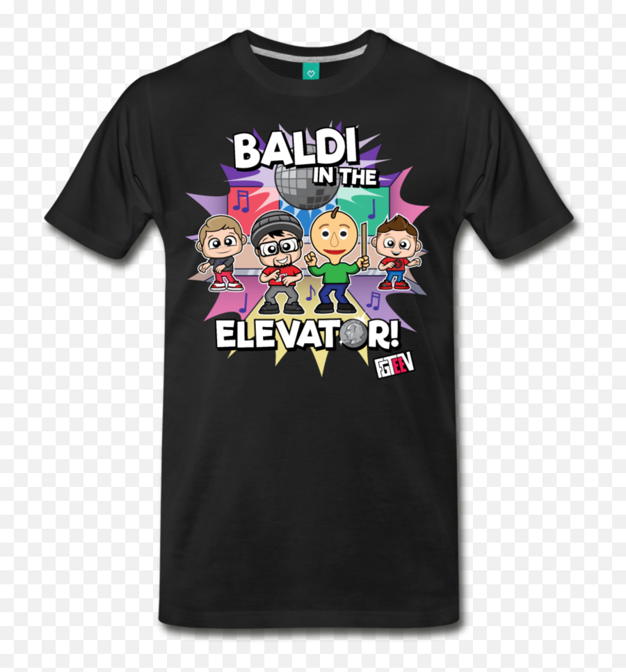 Baldi In The Elevator T - Shirt Mens Fgteev Baldi T Shirt Png,Baldi Transparent
