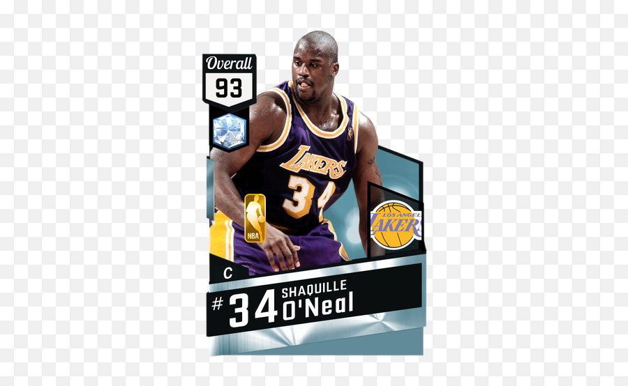 98 Shaquille Ou0027neal 93 - Nba 2k17 Myteam Diamond Card Nba 2k Cards Draft Png,Shaquille O'neal Png