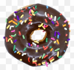 Chocolate Iced Sprinkles - Shipley Donuts png