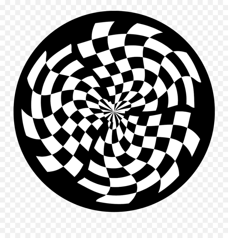 Apollo Swirling Checkerboard - Radial Abstract Png,Transparent Checkerboard