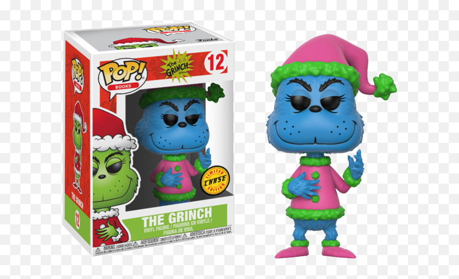 Download Pop Figure The Grinch Santa Chase - Funko Funko Pop The Grinch Chase Png,Grinch Transparent