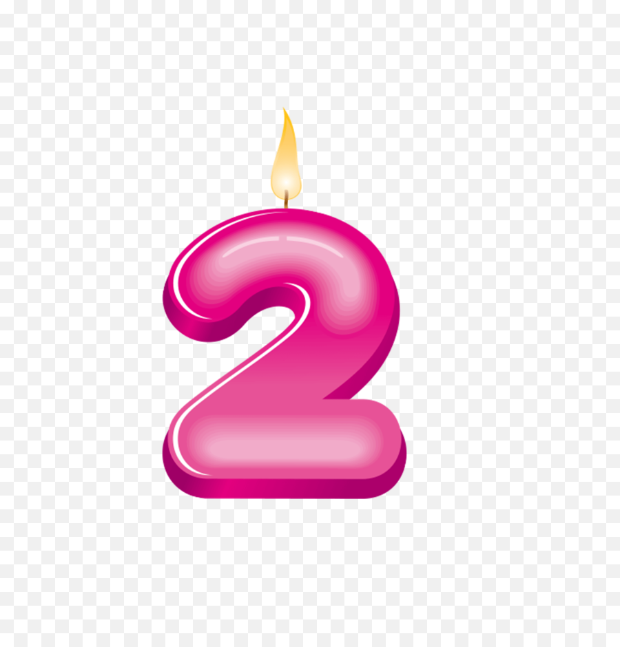 Birthday Candle Number 2 Png Image Free - Birthday,Birthday Candle Png