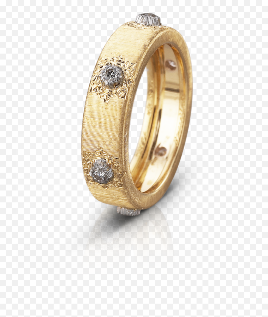 Buccellati Classica Eternelle Ring Yellow Gold - Buccellati Macri Ring Png,Gucci Icon Ring With Diamonds