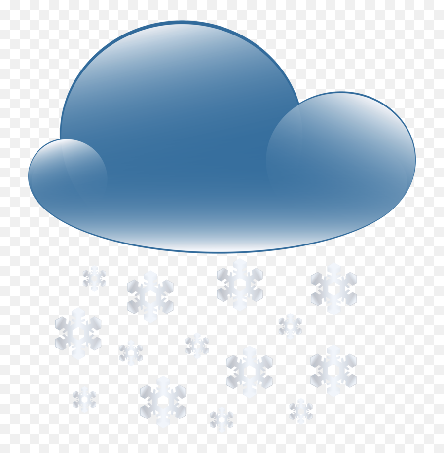 Snowy Cloud Weather Icon - Transparent Background Rain Cloud Png,Cloud Clipart Transparent Background