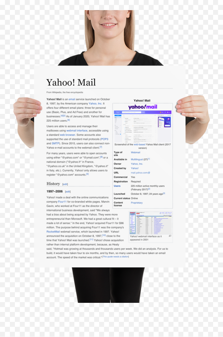 Yahoo Mail Poster - Wikipparel Window Dresser Victor Hugo Rojas Png,Yahoo Icon