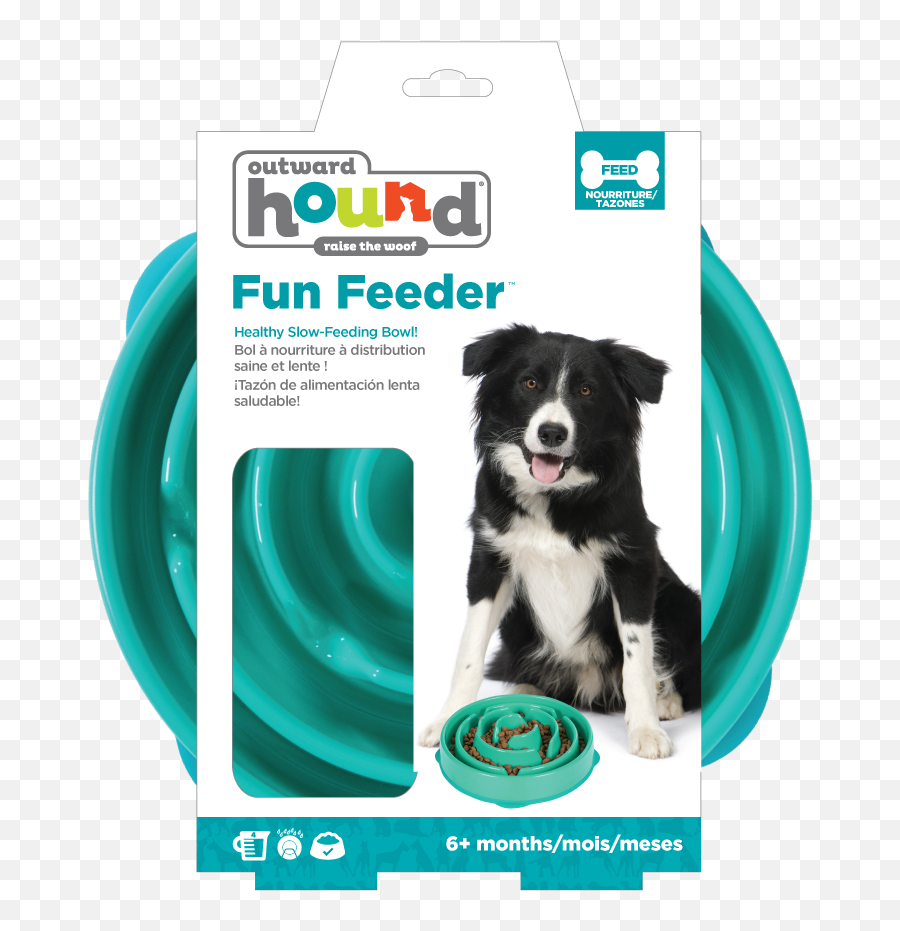 Outward Hound Fun Feeder Dog Bowl Drop Teal - Outward Hound Dog Slow Feeder Png,Dog Bowl Png