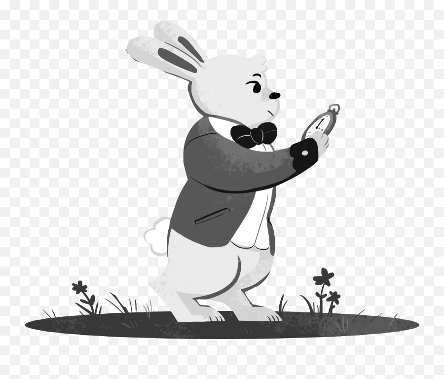 Alice In Wonderland - Cartoon Png,White Rabbit Png