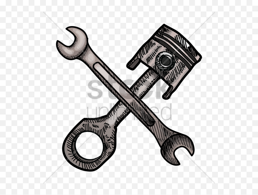 Piston Wrench Clipart Spanners Tool Clip Art - Piston And Wrench And Piston Logo Png,Wrench Clipart Png