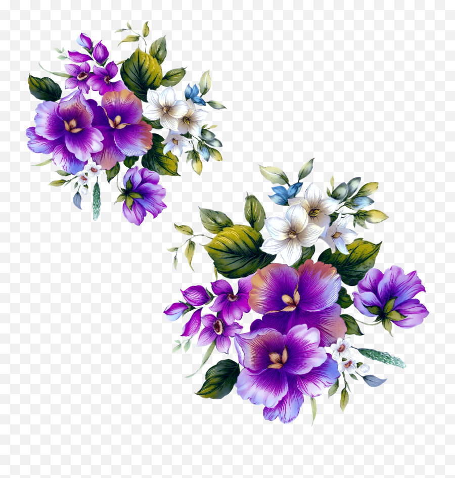 Floral Design Flower Purple - Transparent Background Purple Flowers Transparent Png,Floral Design Png