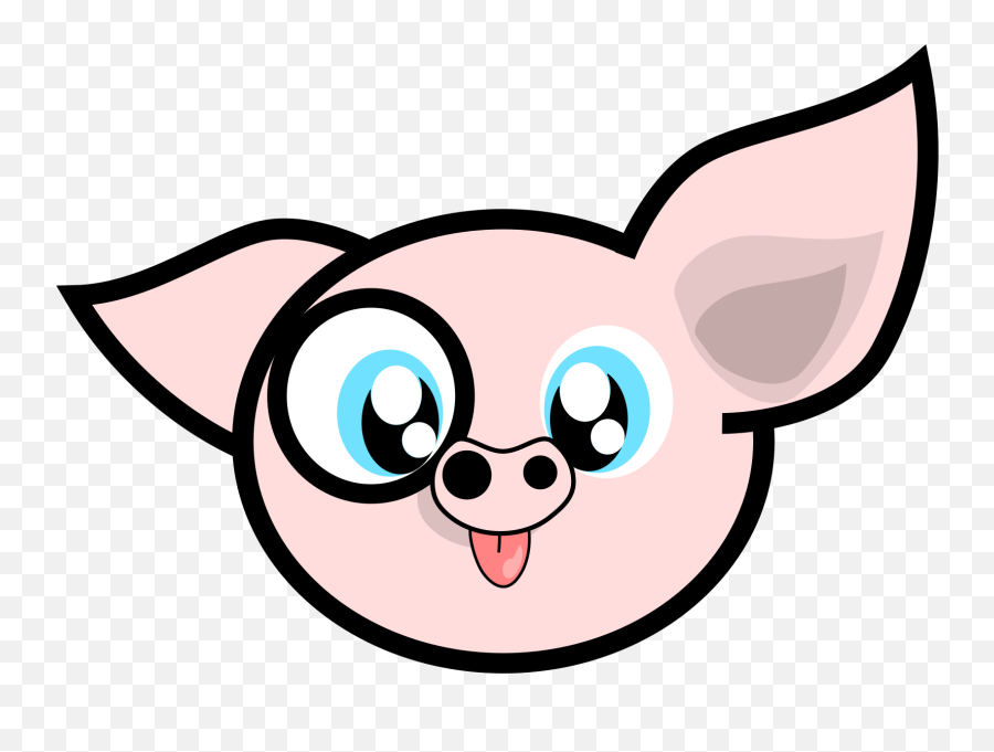 Smiling Pig Png Svg Clip Art For Web - Download Clip Art Cartoon Pig With Glasses,Pig Png