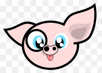 Smiling Pig Png Svg Clip Art For Web - Download Clip Art Cartoon Pig With Glasses,Pig Png