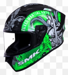 Smk Stellar Samurai Matt Black Grey Green Ma268 Helmet - Smk Stellar Samurai Helmets Png,Samurai Transparent