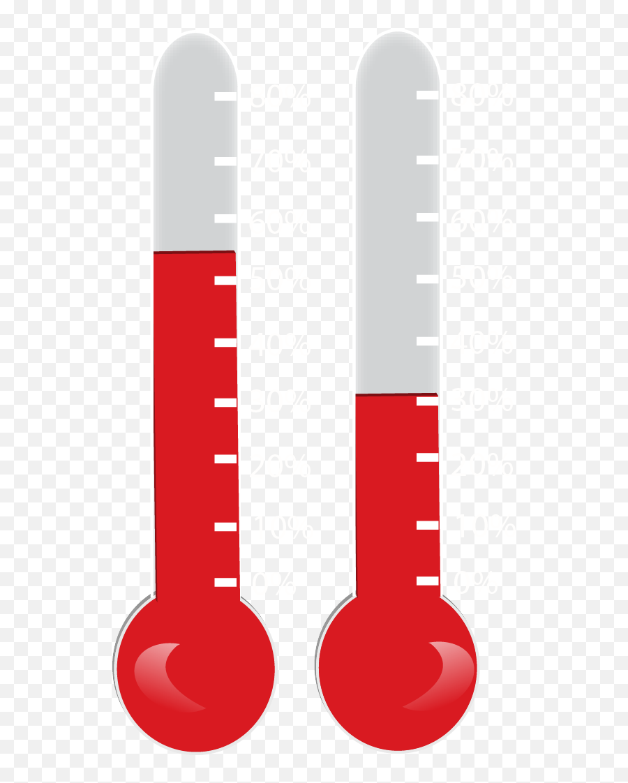Hd Online Fundraising Thermometer - Transparent Background Thermometer Clipart Png,Thermometer Transparent Background