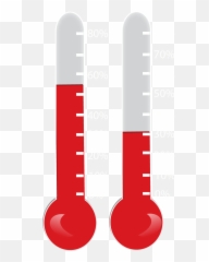Hd Online Fundraising Thermometer - Transparent Background Clipart Png