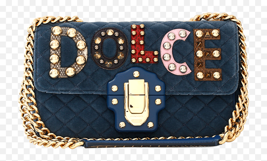 Lucia Dolce Logo Velvet Bag Marissa Collections Png And Gabbana
